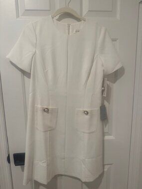 NEW Harper Rose Size 6 White Dress with Gold & Pearl